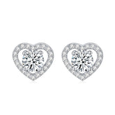A109-A110 Love at First Sight S925 Silver Moissanite Diamond Earring Studs