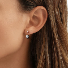 Black Onyx Hug Earrings