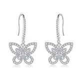 SH S925 Silver Moissanite Butterfly  Earrings