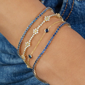 Blue Tennis Bracelet