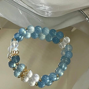 Aquamarine Frozen Crystal Bracelet