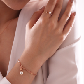 Rose Gold Vermeil Pearl Bracelet