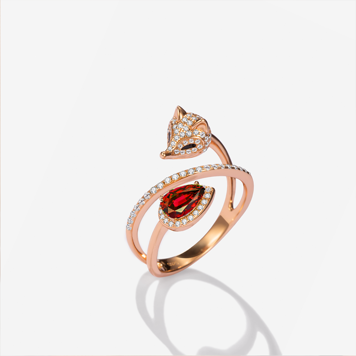 Arctic Fox Garnet Ring