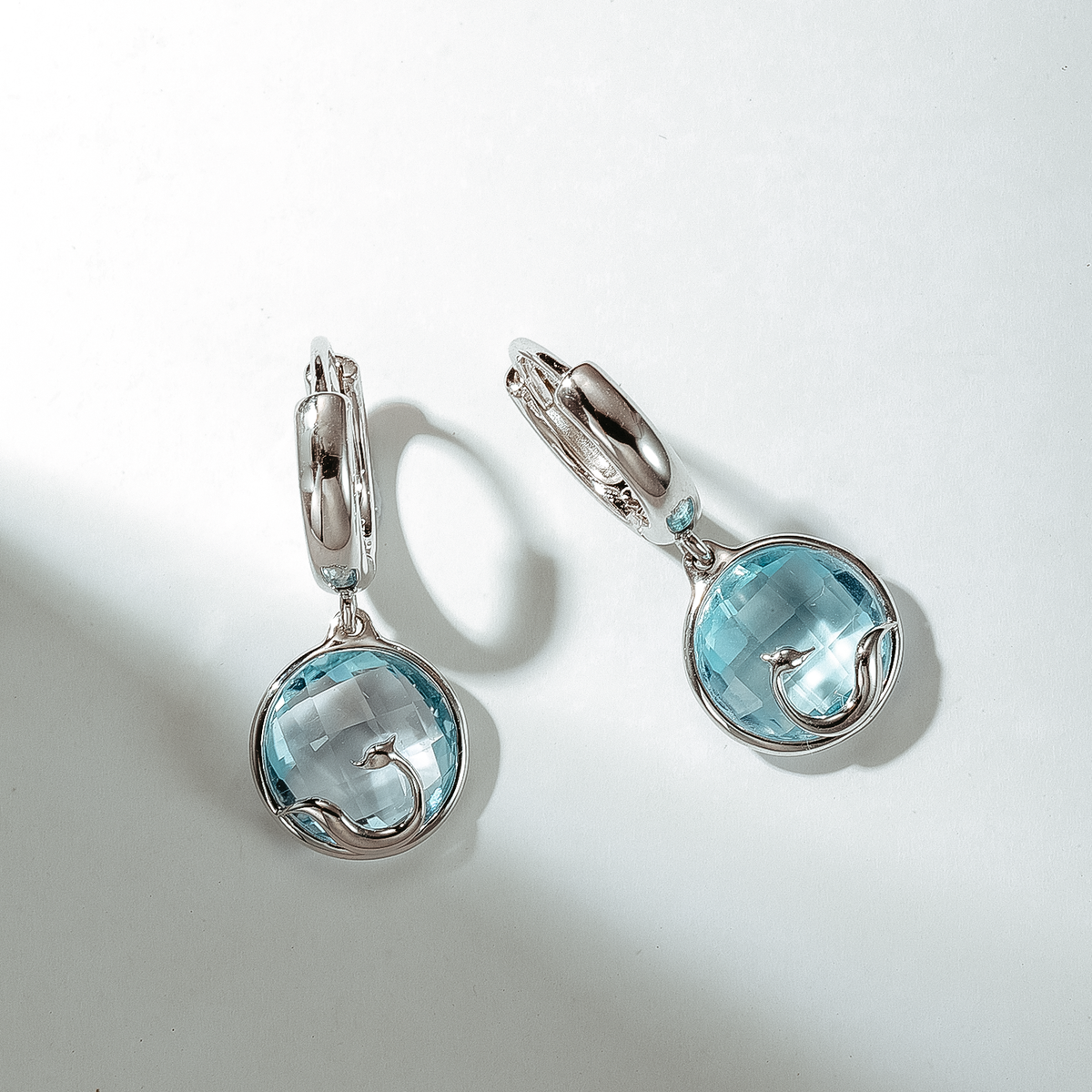 Blue Topaz Vive Hoops