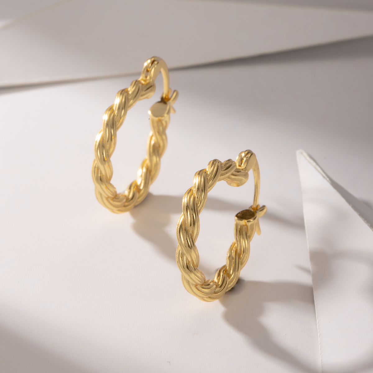 Braided Foxtail Hoops