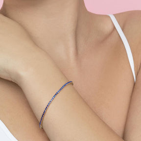 Blue Tennis Bracelet