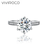 925 Silver Moissanite Ring R0760（BUY 1 GET 1 Present ）