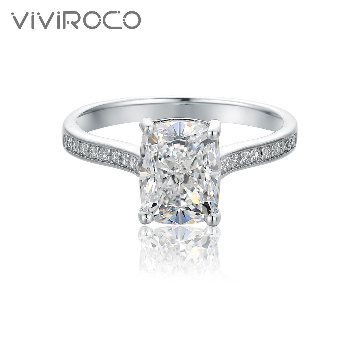 【02LIVE # link 18 - BUY 1 GET 1 free ring】 S925 Silver Moissanite Ring 3 Carat R3-0040