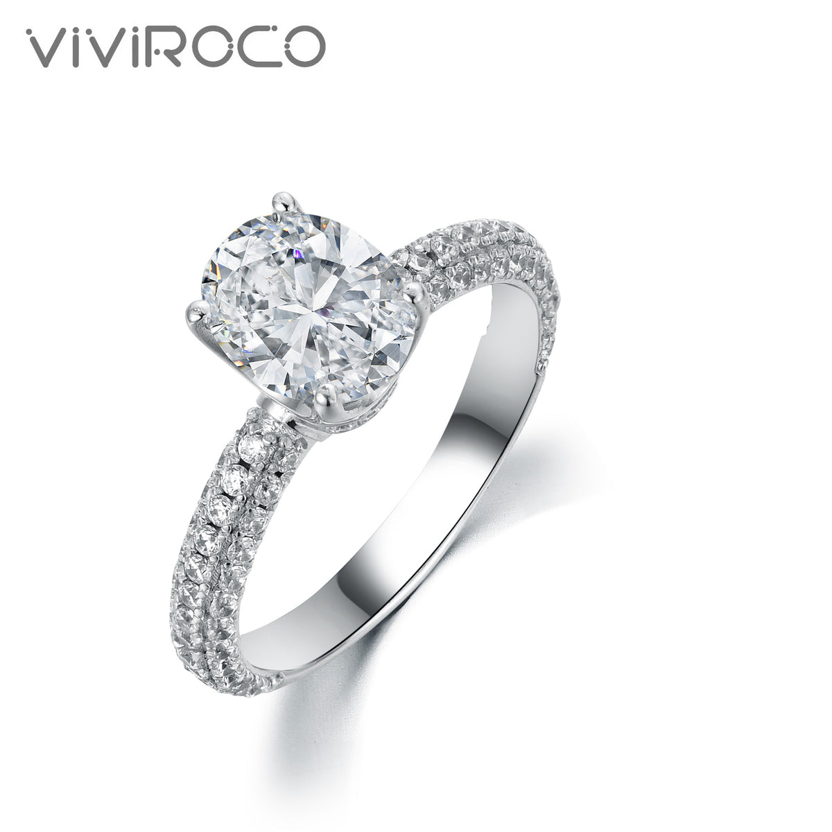 【02LIVE # link 19 - BUY 1 GET 1 free ring】 S925 Silver Moissanite Ring 2 Carat RZHF006