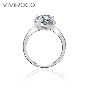 R0746 S925 Silver Moissanite Ring 1/3 Carat