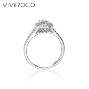 R3-0045 Tear Drop Moissanite Ring 1 Carat