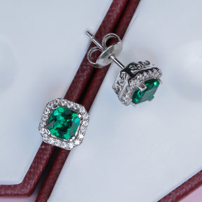 Sterling 925 Silver Emerald Stud Earrings SH-E2020275
