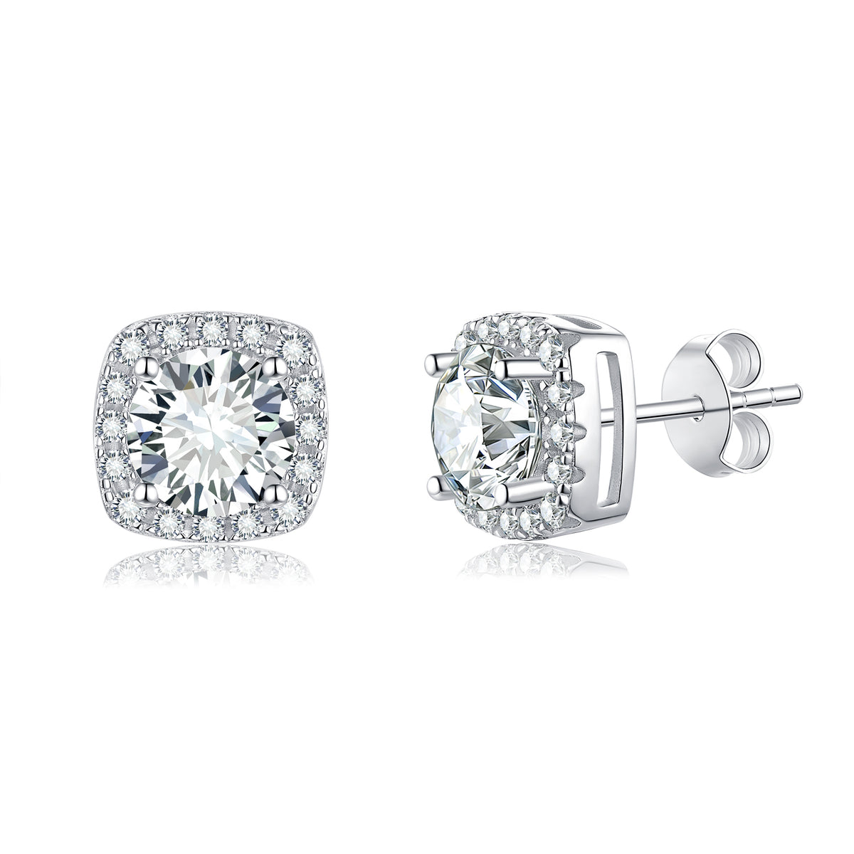 Moissanite Diamond Square bag Earrings EM4009
