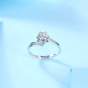 Adjustable Moissanite Twisted arm Snowflake Rings R10722-6.5（BUY 1 GET 1 Present ）