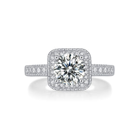 Adjustable Moissanite Remember the promise Rings R12688-6.5（BUY 1 GET 1 Present ）