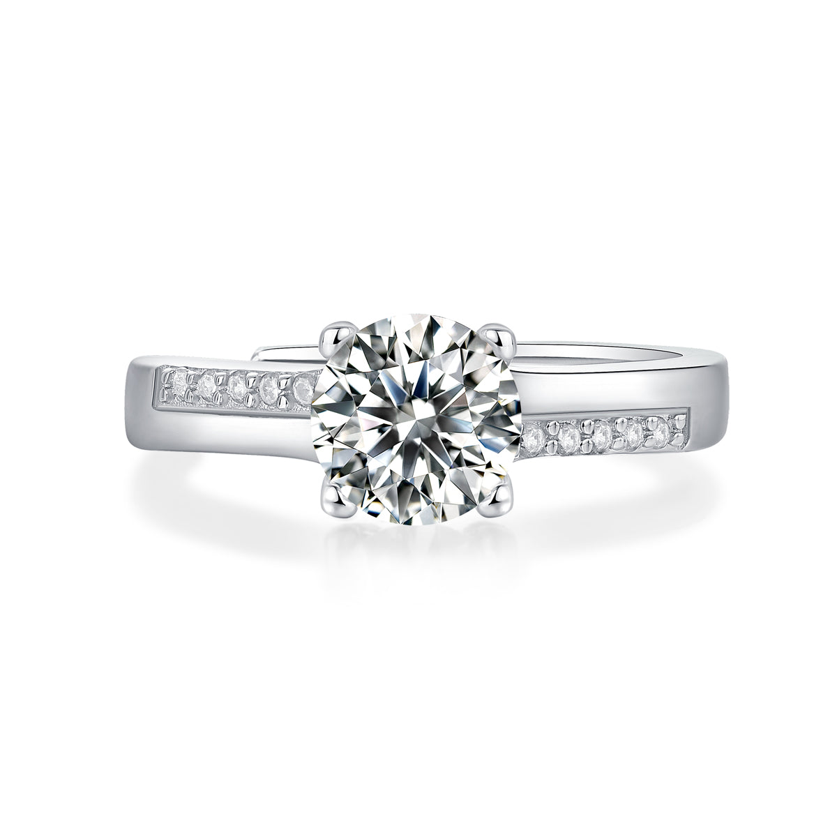 Adjustable Moissanite Wishing Fountain Rings R12795-6.5（BUY 1 GET 1 Present ）