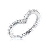 【02LIVE # link 26 - BUY 1 GET 1 free ring】S925 Silver Adjustable Moissanite crown  Rings R12464