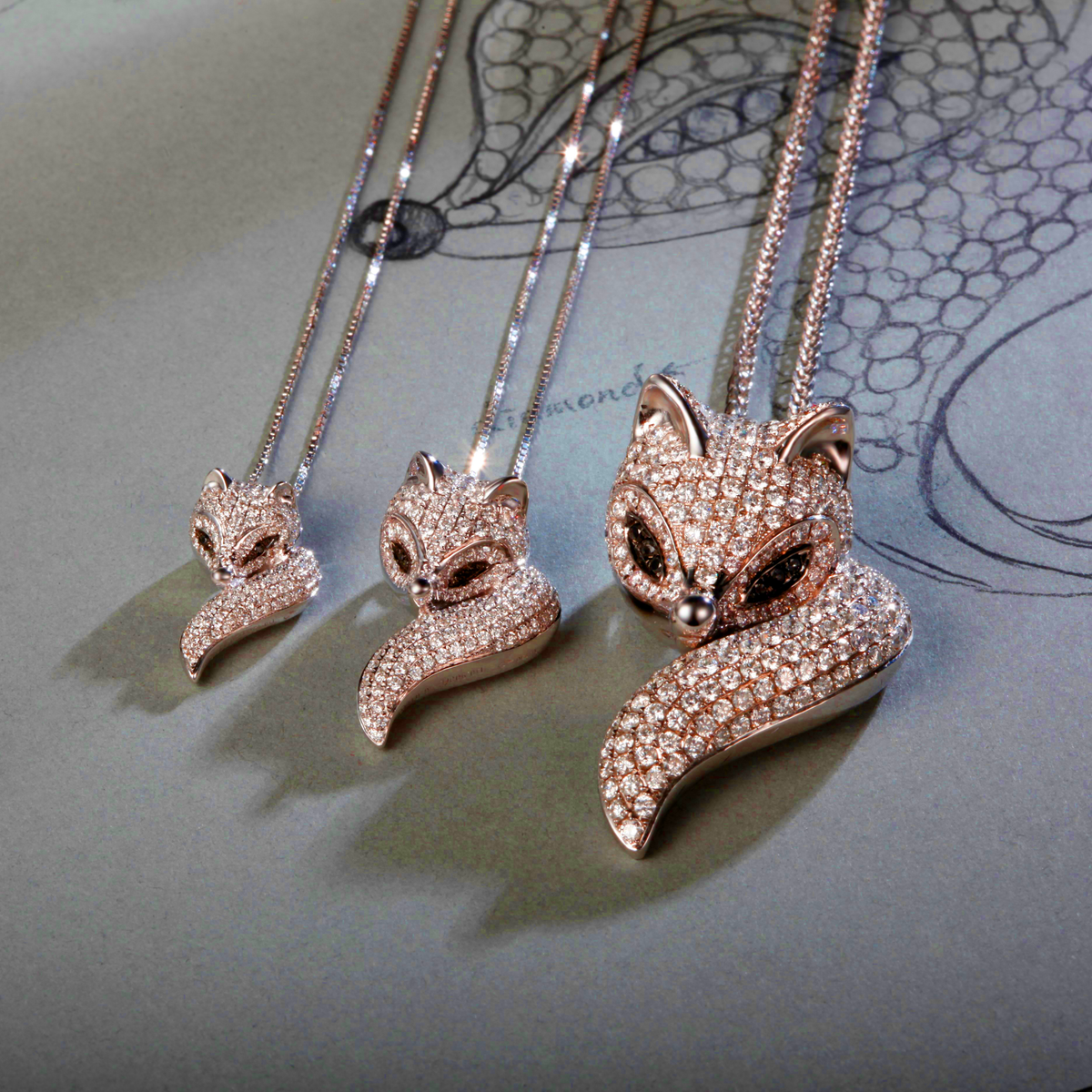 Arctic Fox Pendant Necklace