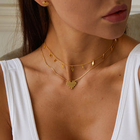 Cluster Heart Necklace