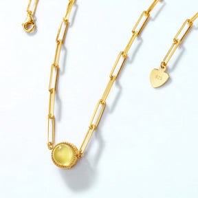 Amber Chain Link Necklace