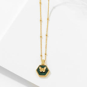 Malachite Butterfly Necklace