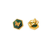 Malachite Butterfly Studs