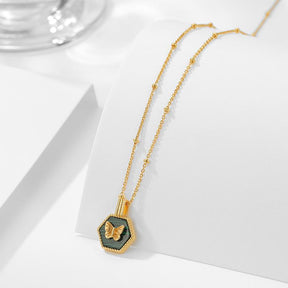 Malachite Butterfly Necklace