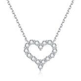 PM5029 Silver Moissanite Diamond  Love Necklaces