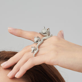 【02LIVE # link 47 - BUY 1 GET 1 free ring 】Rosy Arctic Fox Ring