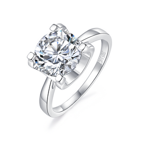 RM1001 Moissanite Silver Classic Cow Head Ring 1/2/3 Carat（BUY 1 GET 1 Present ）