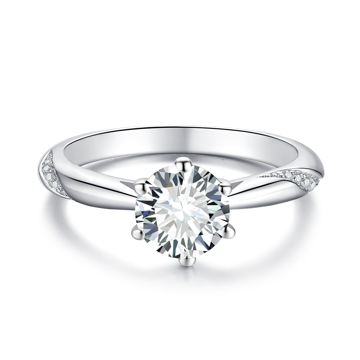 【02LIVE # link 39 - BUY 1 GET 1 free ring 】S925 Silver Moissanite Diamond Psychic Ring 1/2/5Carat RM1019