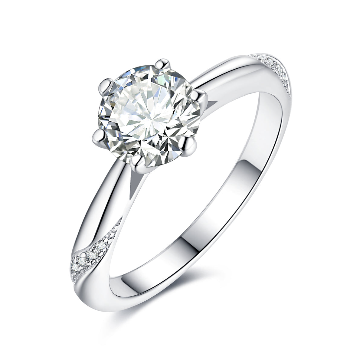 【02LIVE # link 39 - BUY 1 GET 1 free ring 】S925 Silver Moissanite Diamond Psychic Ring 1/2/5Carat RM1019