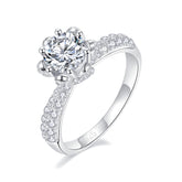 【02LIVE # link 24 - BUY 1 GET 1 free ring】S925 Silver Moissanite Diamond Dairy Queen Rings 1/2Carat RM1023