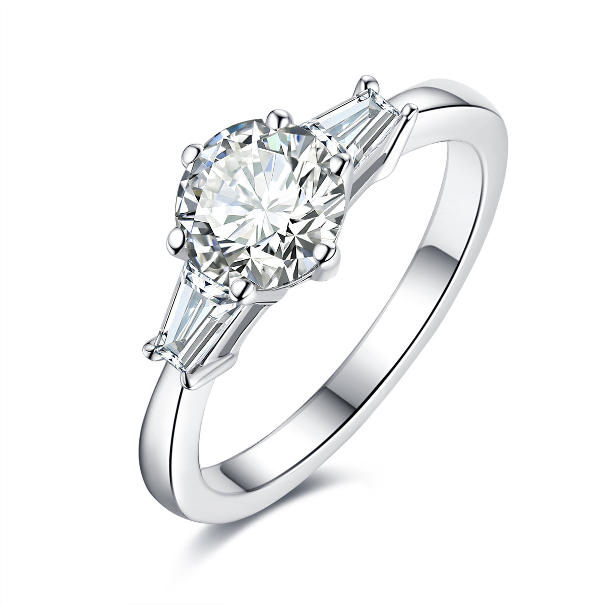 【02LIVE # link 12 - BUY 1 GET 1 free ring】 S925 Moissanite Both sides Rings 1/2Carat RM1028