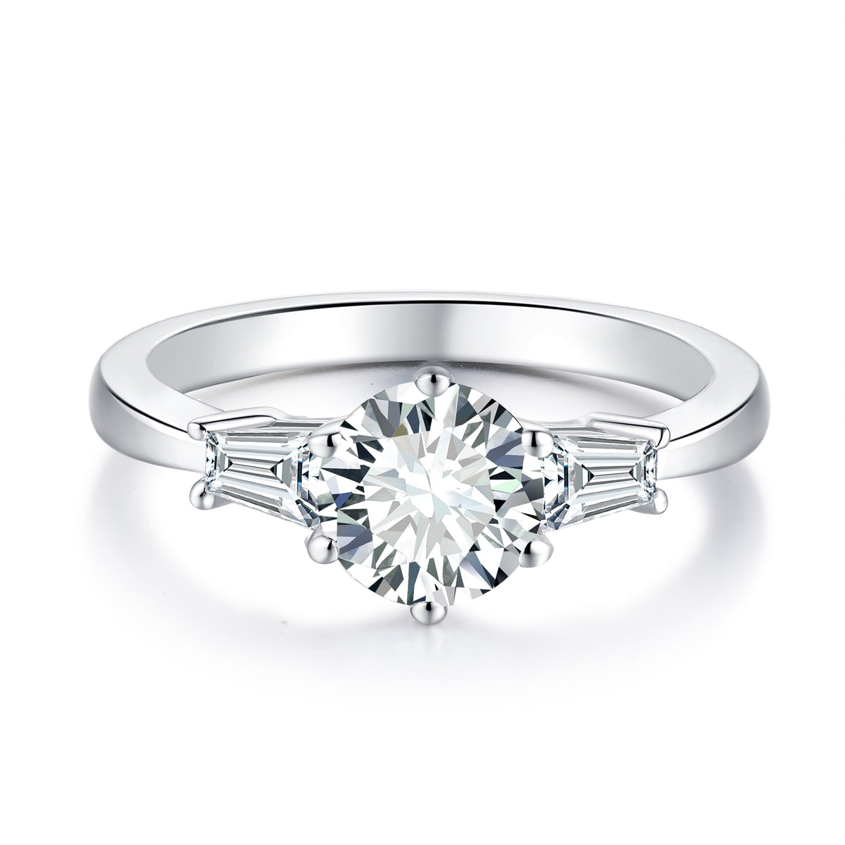 【02LIVE # link 12 - BUY 1 GET 1 free ring】 S925 Moissanite Both sides Rings 1/2Carat RM1028