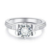 RM1031 Silver Moissanite Diamond Tang Yan same style Rings 1/2Carat（BUY 1 GET 1 Present ）