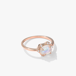 Rosy Magic Solitaire Ring