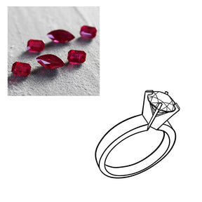 Custom Birthstone Gems/Custom Earrings/Bracelets/Necklaces/Garnet/Aquamarine/Ruby/Sapphire