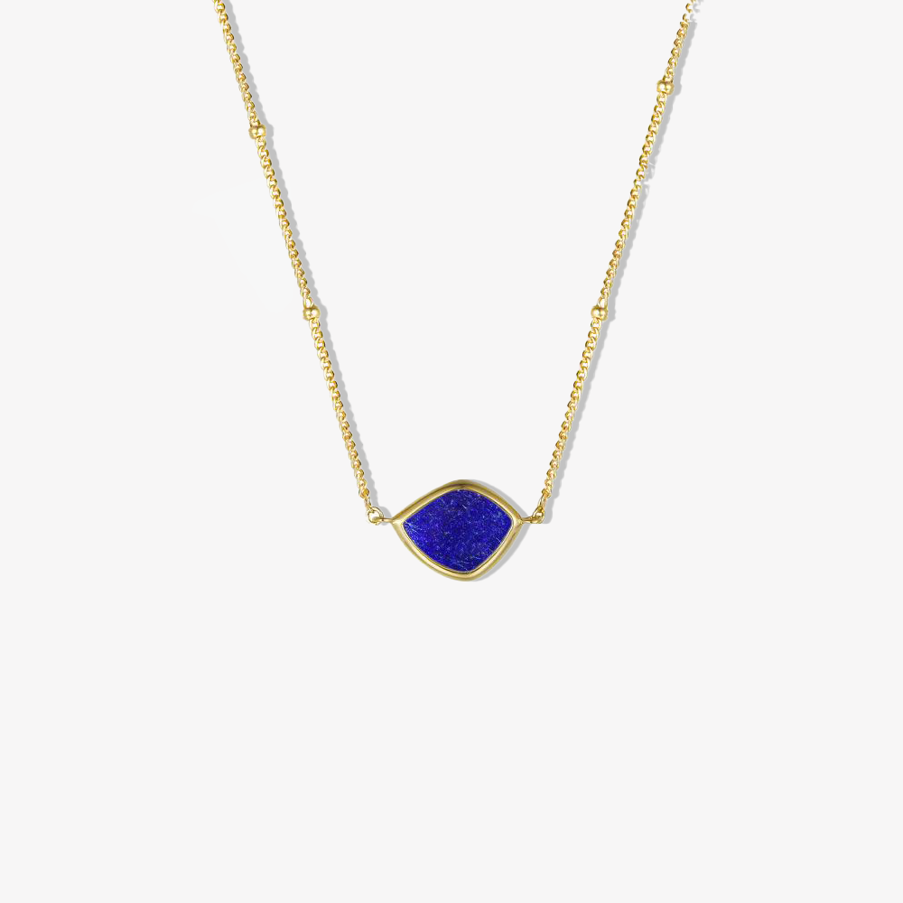 Eye-shaped Lapis Lazuli Necklace