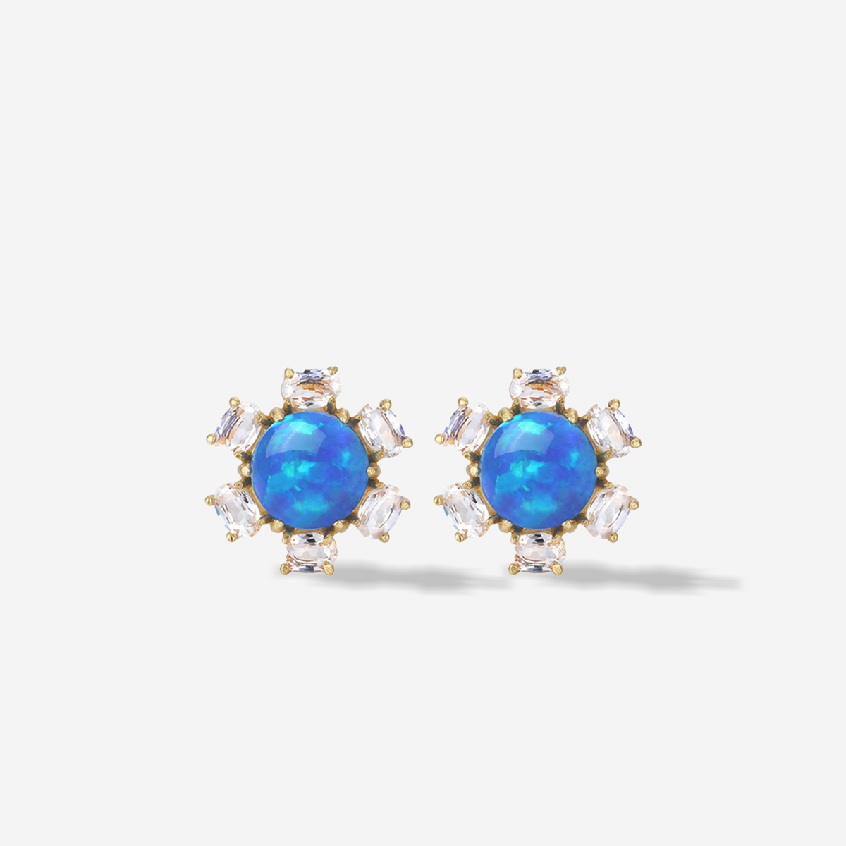 Azure Floral Studs