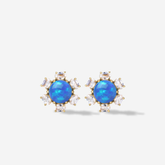 Azure Floral Studs