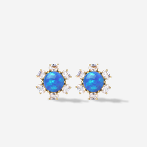 Azure Floral Studs