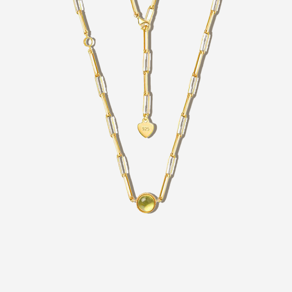 Amber Chain Link Necklace