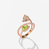 Arctic Fox Peridot Ring