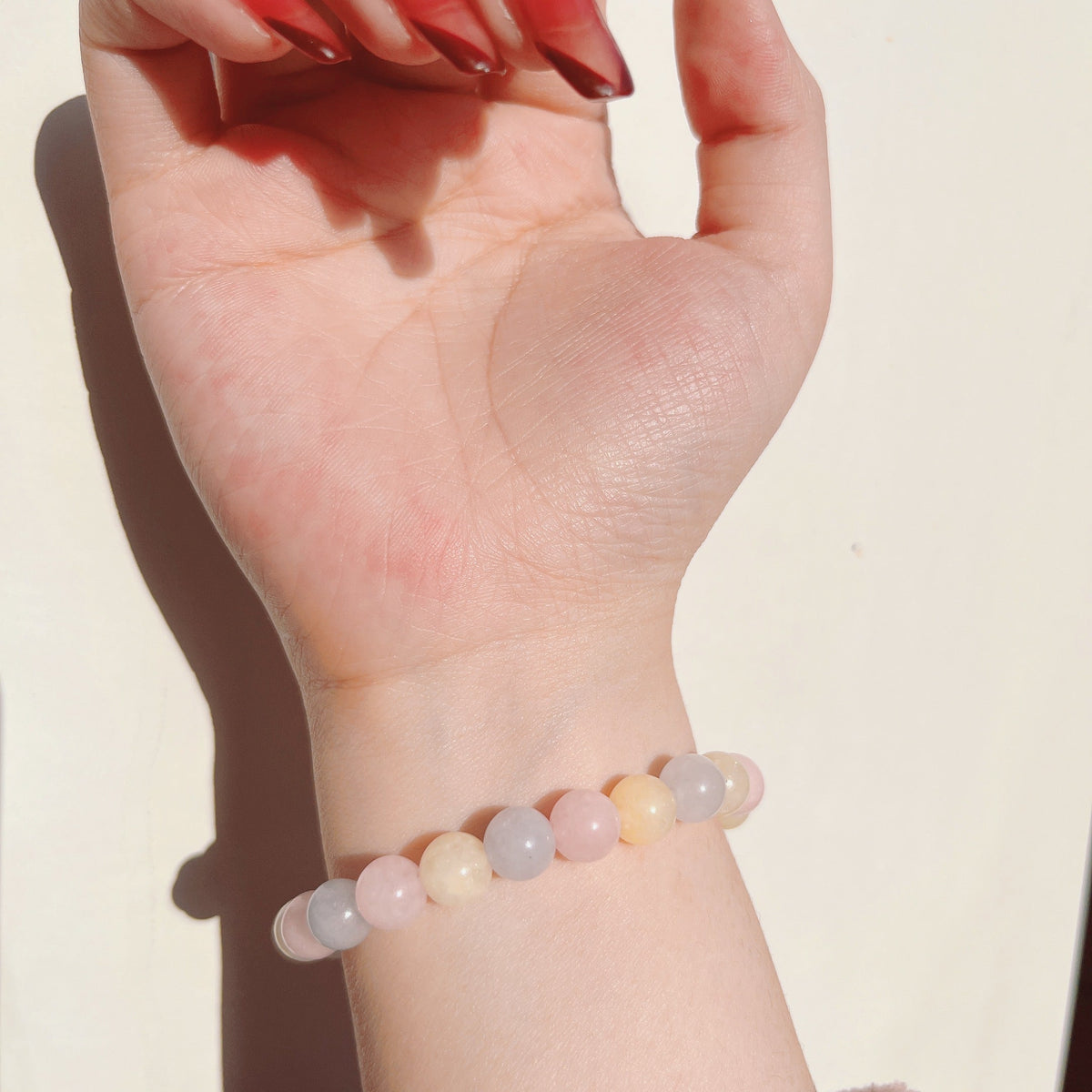 Mixed Morganite Crystal Bracelet