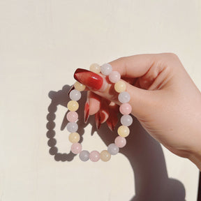 Mixed Morganite Crystal Bracelet