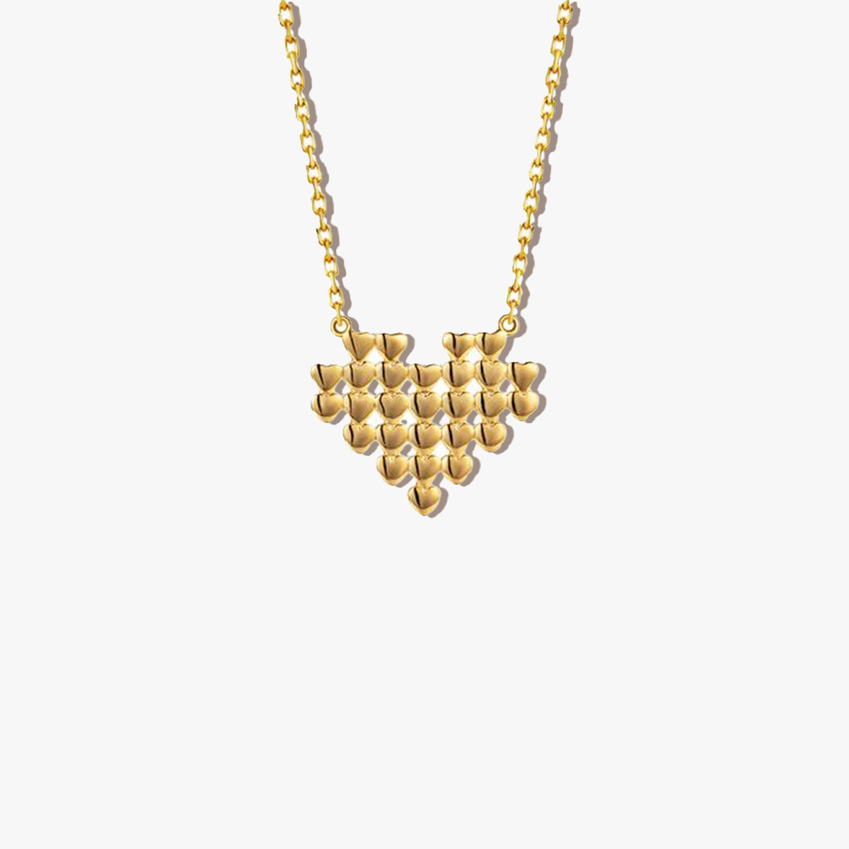 Cluster Heart Necklace