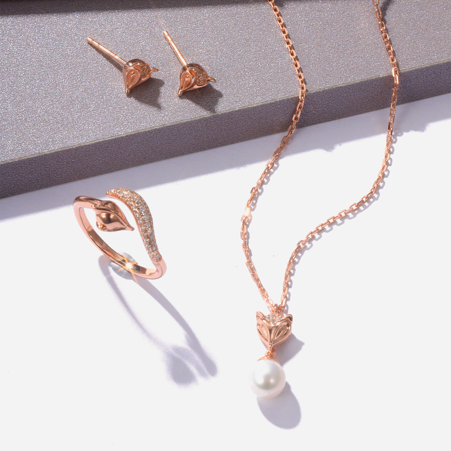 Rose Gold Vermeil Pearl Necklace