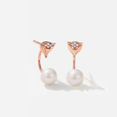 Rose Pearl Stud Earrings