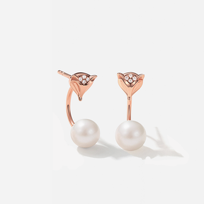 Rose Pearl Stud Earrings